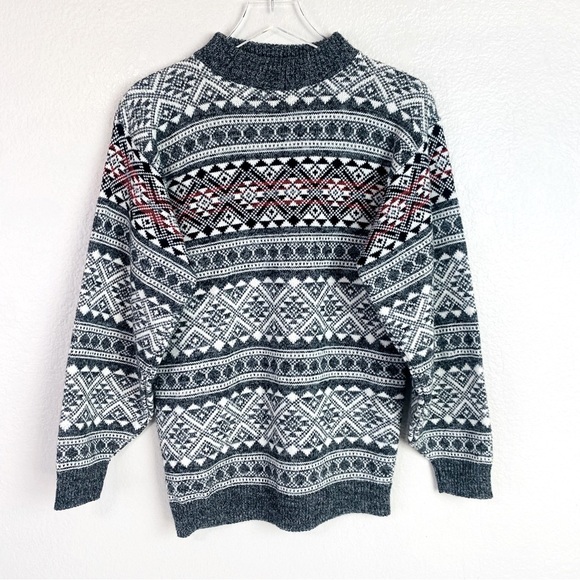 American Pride Nordic Print Crew Neck Sweater Size S - Picture 4 of 6